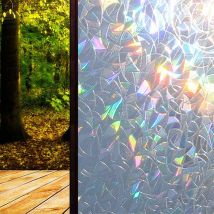 Autocollant de fenêtre en vinyle Anti UV | Film d'intimité pour fenêtre 3D 90x200cm stickers de fenêtre en vinyle, contrôle de la chaleur de la maison pour porte en verre
