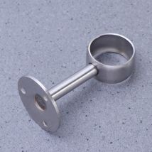 2 pièces support de montage universel au plafond acier inoxydable brossé support pour tringle à rideaux (2)