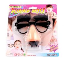 Halloween faux masque mignon noir grand nez drôle lunettes moustache sourcil pour Halloween fête décor Clown déguisement accessoires
