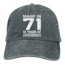 Casquette de Baseball pour hommes et femmes, faite en 71 50 ans, Vintage, anniversaire, 1971, couleurs, été, 1971