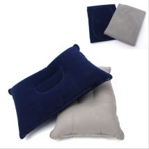 1PC Portable gonflable oreiller voyage coussin d'air Double face flocage coussin Camp plage voiture avion hôtel tête repos lit sommeil