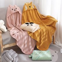 Outai – serviette de bain en coton à capuche pour bébé, peignoir épais et absorbant, mignon, dessin animé