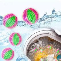 Boule à lessive en Nylon, 6 pièces, décontamination, Machine à laver, boule de protection, pour coller et enlever les poils, nettoyage