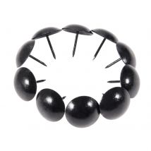 Clous de rembourrage noirs, 25x25mm, 10 pièces, boîte à bijoux en bois, canapé, décoratif, goujon de porte, matériel pour meubles