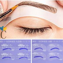 8 pièces C Styles Front Peint Crayon À Sourcils Pochoirs Modèle Pochoir pour Œil Sourcil