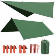 Bâche de Camping imperméable 10X10 pieds, bâche de tente, hamac, tapis de pique-nique et de plage, empreinte et pare-soleil, randonnée