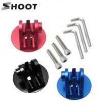 SHOOT alliage d'aluminium vélo vélo casque capuchon supérieur adaptateur monture pour GoPro Hero 9 8 7 5 Sjcam Xiaomi Yi 4K Lite Go Pro accessoire
