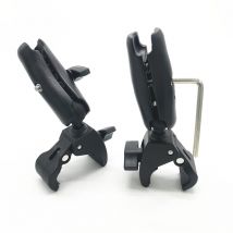 Pince à griffes moto guidon vélo Rail support Base avec 1 pouce boule en caoutchouc Double prise bras pour Gopro Ram Mount SLR