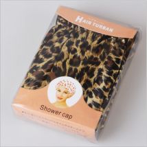 Bonnet De Douche en Satin imperméable | Modèle léopard, Bonnet De Douche, Bonnet De Cheveux, shampooing De bain, Satin