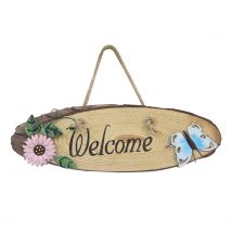 Panneau Plaque de porte de bienvenue | Signe en bois classique Vintage de porte de bienvenue, porte suspendue pour porte de magasin, maison 1 pièce