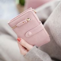 dame Hasp portefeuille court embrayage solide Matte femmes portefeuille petite femme sac à main court sac à main