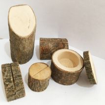 1 pièces boîte à bagues en bois rustique mariage porte-anneau porteur fête mariage Table porte-badge mémo Note carte