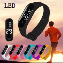 Montres avec capteur tactile électronique étanche LED, pour hommes et femmes, sport électronique, , amoureux, de natation avec boîte PP