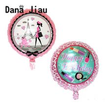 18 pouces taille fille princesse joyeux anniversaire hélium feuille ballon mer décors rose fête décoration 23 ans maquillage boule approvisionnement