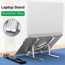 Support d'ordinateur Portable réglable Support d'ordinateur Portable en aluminium Support d'ordinateur Portable pour Macbook Pro Air ordinateur Portable Support de refroidissement