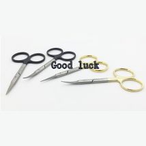 9.5CM tête de courbure ordinaire pas cher yeux ciseaux beauté ciseaux coupe tissu ciseaux outil or noir 2 couleurs pour choisi