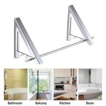 Balcon espace aluminium pliable vêtements séchage séchoir à linge sans poinçon suspendus vêtements salle de bain Invisible télescopique étendoir