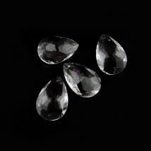 50 pcs clair Art verre gouttes lustre pendentif lampe suspendus prismes Multi facettes perles maison X'mas décor