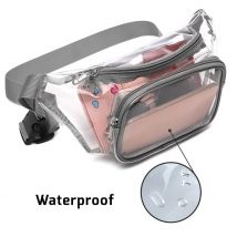 Sac banane Transparent pour femmes hommes sac de taille imperméable mignon Harajuku sac à main Streetwear pochette transparente réglable ceinture de hanche sacs #3