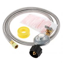 Vanne de régulation de contrôle d&#39;arrêt de grille de Propane à basse pression avec tuyau Flexible tressé de 4 pieds pour cheminée/plaque chauffante/cuisinière/foyer