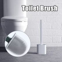 Brosse à colle créative en plastique souple, à Long manche, ensemble de chasse d'eau, salle de bains, nettoyage des toilettes, accessoire de bain