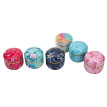 Boîte métallique multifonction pour thé | Boîtes pour thé en étain, boîte de rangement en fer-blanc de forme ronde, récipient de bonbons, Cookie, pot de thé, étui de boîtes