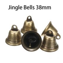 10 pièces 38mm or Jingle cloches noël Festival fête décoration faisant carillons éoliens cuivre cloches bricolage artisanat accessoires