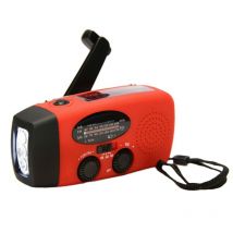 Manivelle solaire, AM FM WB, Radio 3 lampe de poche LED, manivelle électrique puissante pour éclairage Dynamo