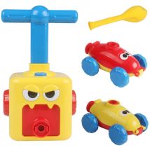 Inertie ballon alimenté voiture jouets aérodynamique inertie énergie enfants puzzle début éducatif amusant jouets enfants fête d'anniversaire Gif