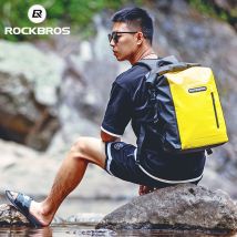ROCKBROS sac de Sport étanche 25L sac de plage natation PVC sac de voyage résistant au sable rouleau haut sac à dos hommes vélo sac étanche à la saleté