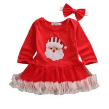 Bébé noël vêtements infantile bébés tenue de noël enfants filles fête Tutu robe vêtements dentelle ourlet robe fête princesse robes