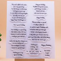 Alinacutle – timbres-poste de Sentiment d&#39;anniversaire, Scrapbooking, carte d&#39;album faite à la main, artisanat, caoutchouc, silicone Transparent