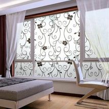 Film autocollant imperméable givré de 45x100CM, pare-soleil pour fenêtre, chambre à coucher, salle de bain