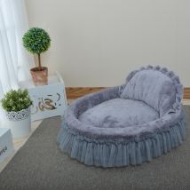 Nid de lit ovale rose pour animaux de compagnie, magnifique coussin de lit pour chiens, amovible, facile à nettoyer, solide et non déformé,