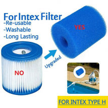 Cartouche d'éponge lavable réutilisable de mousse de filtre de piscine de 3 pièces pour le remplacement de nettoyage de Type H d'intex