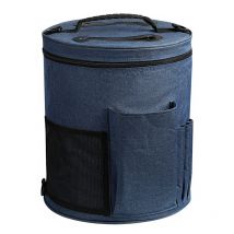 Sac de fil bleu sac à tricoter sac de Crochet grand sac fourre-tout à tricoter pour crochets de Crochet et aiguilles à tricoter boules de fil