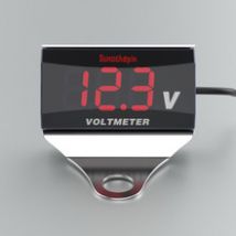 Voltmètre de moto accessoires | Pièces d'auto, acier inoxydable + acrylique Durable