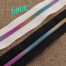 Fermeture éclair en nylon noir/blanc 5 M | Sac à main en Nylon coloré, fermeture éclair pour robe, lot de 6mm-#5