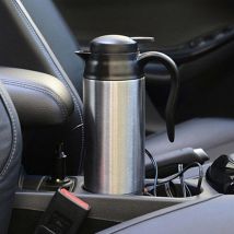 Thermos électrique en acier inoxydable 12V 24V | Bouilloire, Thermos, 750ml, voiture camion, thé, café, Pot d'isolation, bouteille d'eau chaude, tasse