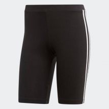 Short slim pour femme, coton, à trois rayures, taille haute avec élastique, noir, pour vélo, collection été décontracté