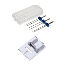 Accessoires de Machine à coudre 3 pièces | Double aiguilles jumelées + Pintuck pressoir pied, accessoires pour frère Singer Janome