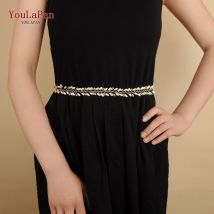 YouLaPan SH46-G ceinture de mariée perle pas cher perlée ceinture de mariée en cristal robe de mariée ceinture pour mariée ruban ceinture pour les femmes