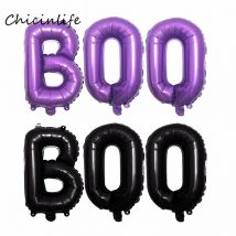 Chicinlife16inch boo ballons halloween fête décoration halloween ballon noir violet boo