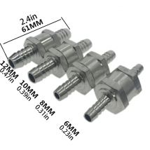 Une voie 6/8/10 / 12mm 4 tailles vannes en alliage d'aluminium carburant Non retour clapet anti-retour carburateur à sens unique