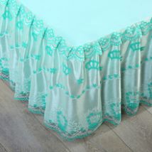 Couvre-lit matelassé 100% coton, jupe et drap-housse deux en un à volants, housse de lit jacquard, couronne, ensemble de lit