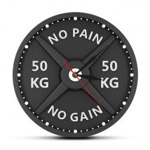 Pas de douleur pas de GAIN 50KG haltère 3D horloge murale moderne haltère haltère musculation montre murale Gym entraînement homme fort