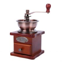 Moulin à café ancien manuel, moulin à grains en bois, style rétro classique, vintage
