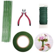 Trousse à outils pour Arrangement florale bande florale tige enveloppement vert tige fil fil Floral pour Bouquet tige enveloppe fleuriste