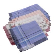 Mouchoir de poche en coton pour hommes, 12 pièces assorties, carré, doux, pour fête de mariage, Vintage
