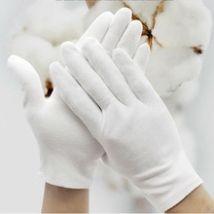 6 paires de gants en coton blanc manipulation travail mains protecteur gants ménagers bijoux coton blanc gants servant/serveurs/pilotes